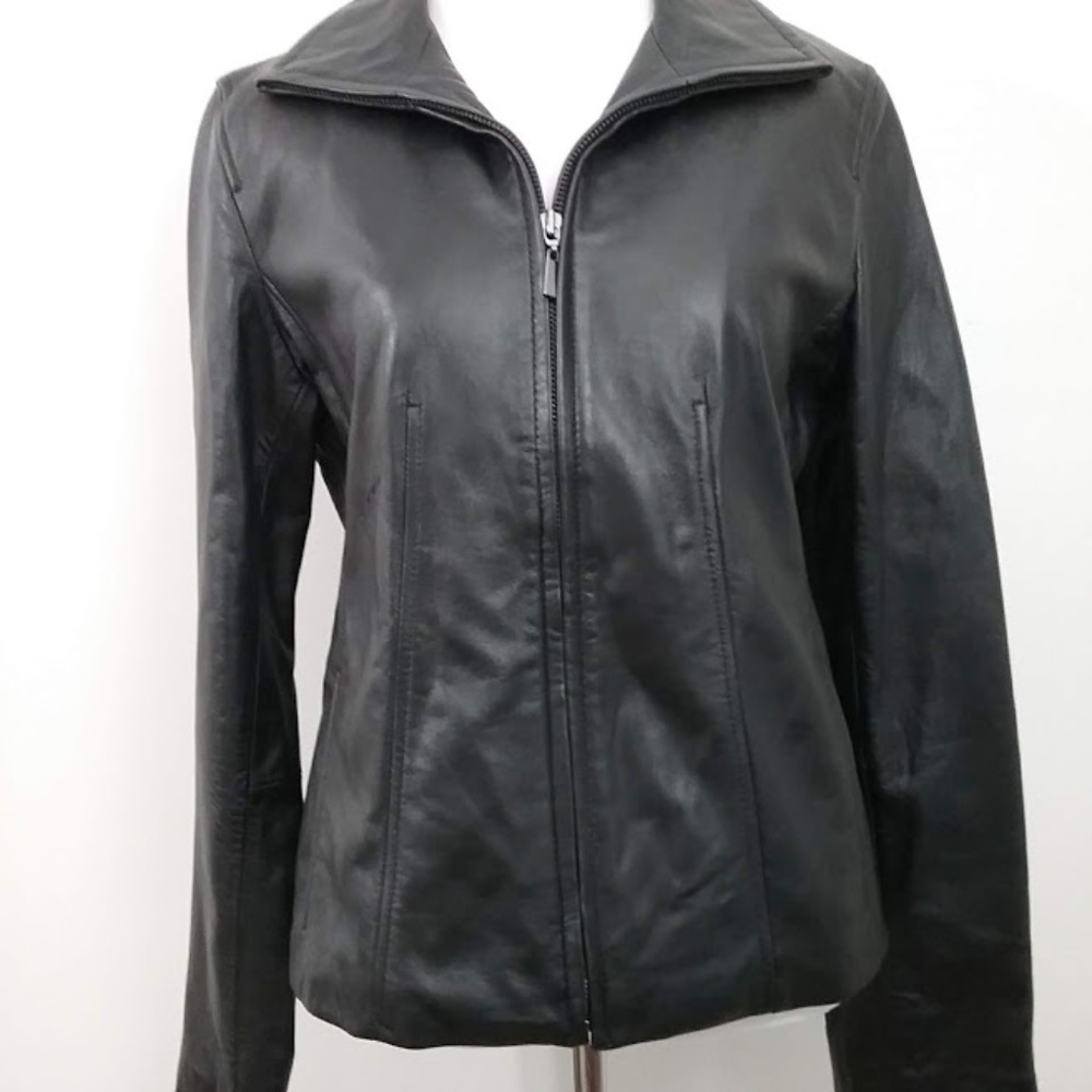 Jaclyn Smith leather jacket women's small S